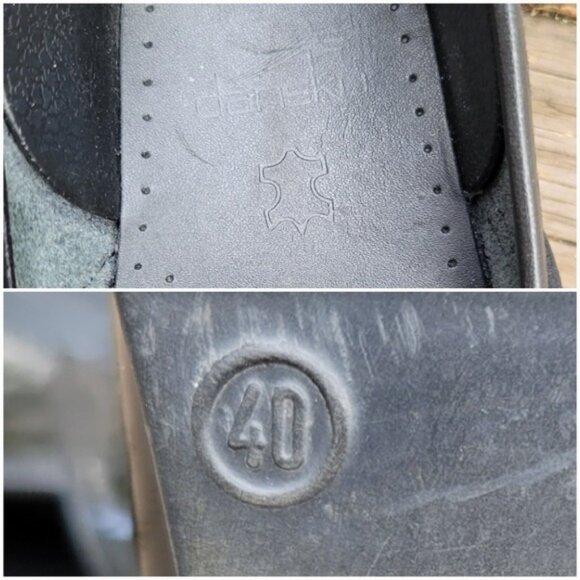 Dansko Professional Black Silver Metallic Ombre Patent Leather Nursing Clogs 40 - Picture 6 of 8